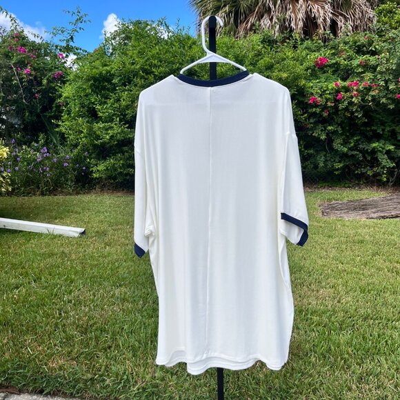 NWT SKIMS Soft Lounge Ribbed Short Sleeve T Shirt Dress in Marble Multi Size S - Picture 4 of 9